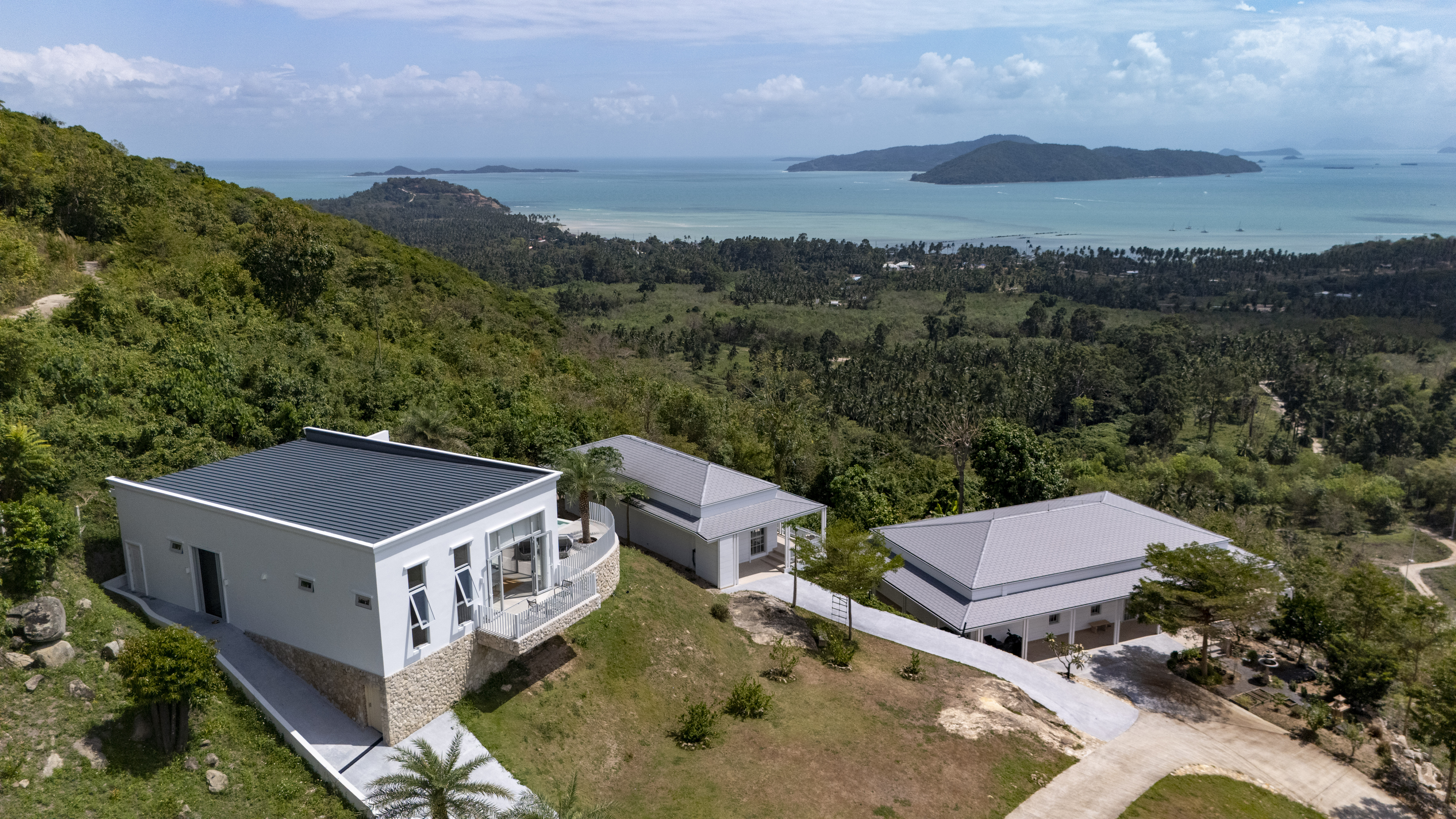 Panima Villas on the hillside above Taling Ngam, Koh Samui